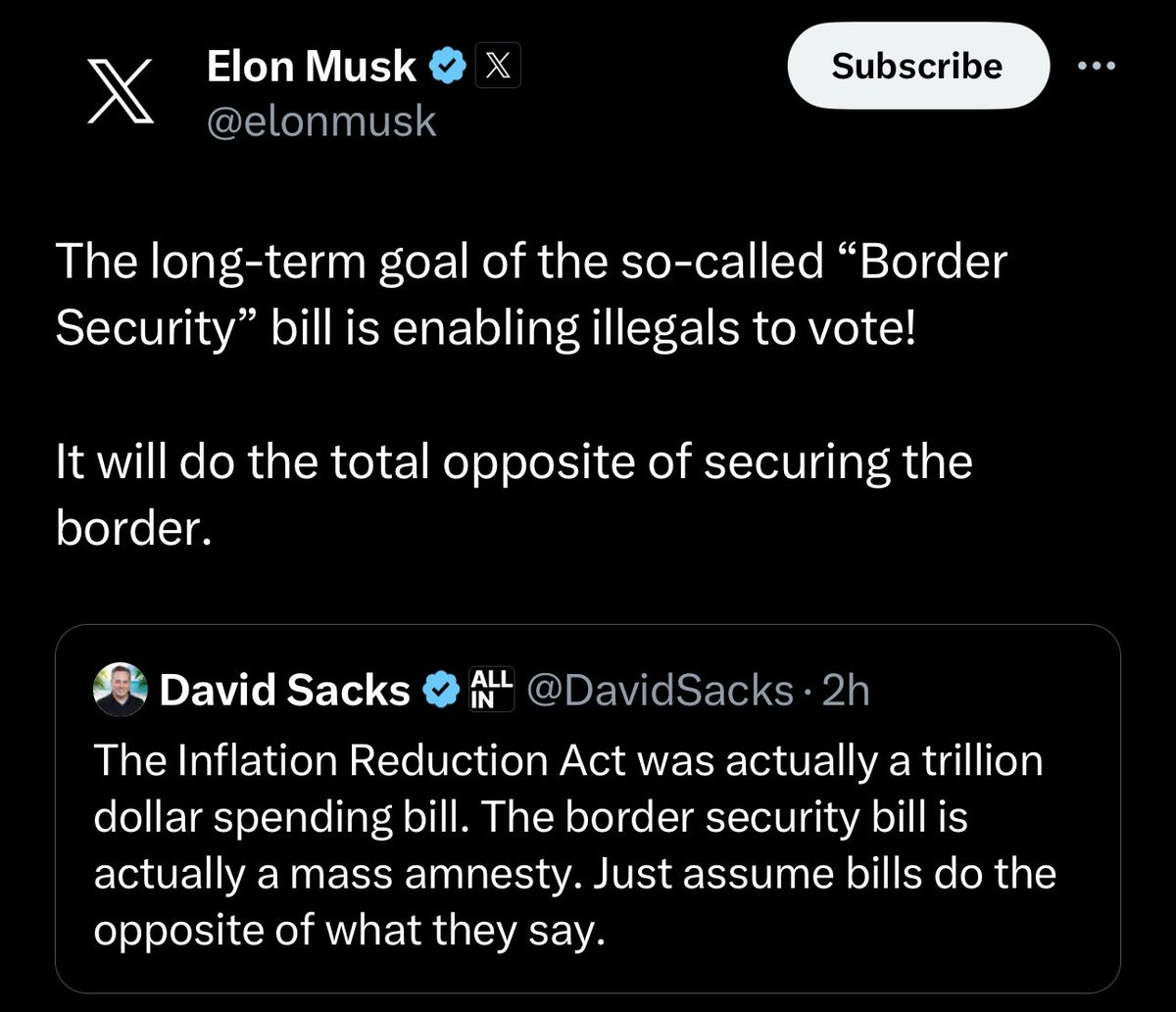 Let’s try this again, Elon. 1. “Illegals” are not able to vote in any federal or state election. They can currently vote in 17 municipalities nationwide. 2. The process to become a citizen still takes a long time, it won’t help Biden in 2024. 3. You’re assuming every new…