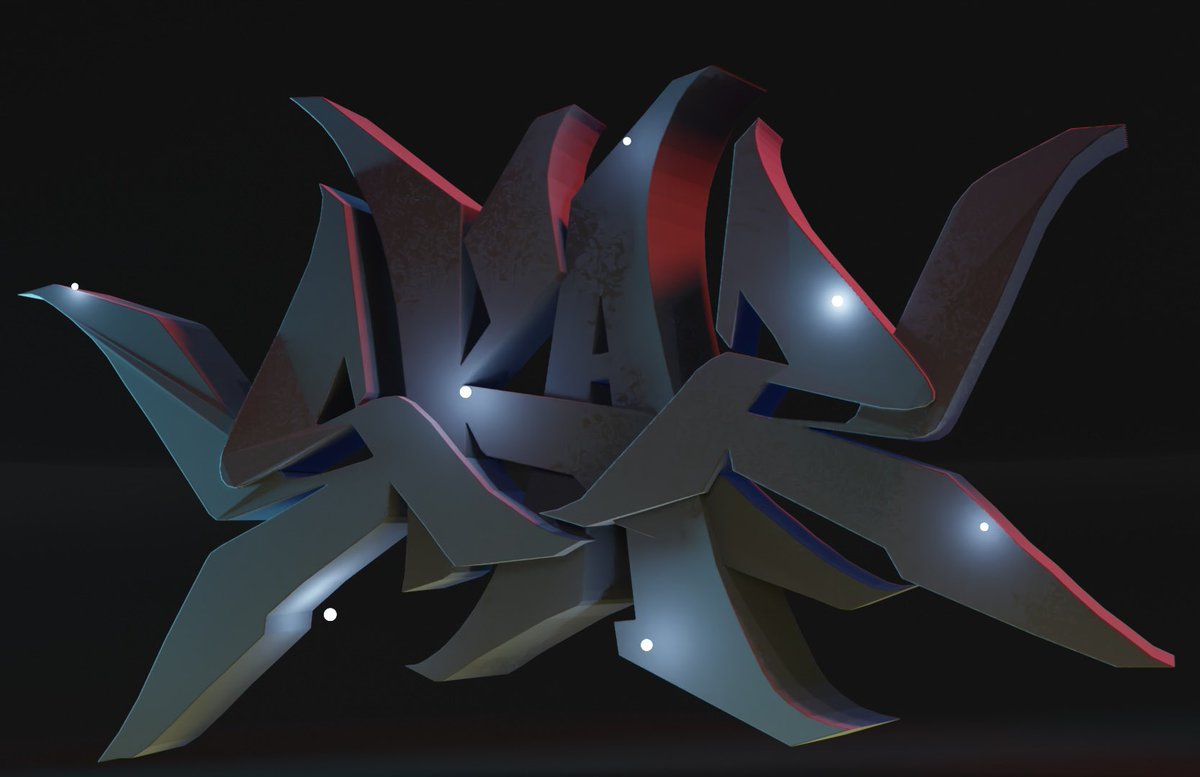 Hand drawn graft art brought in 3D modeling software to add effects and visual animations. #dgraff 

I’ve been wanting to combine these two forms of art for a while now and am just getting started. People in grafiti world are loving it 

Going to be fun to start adding in