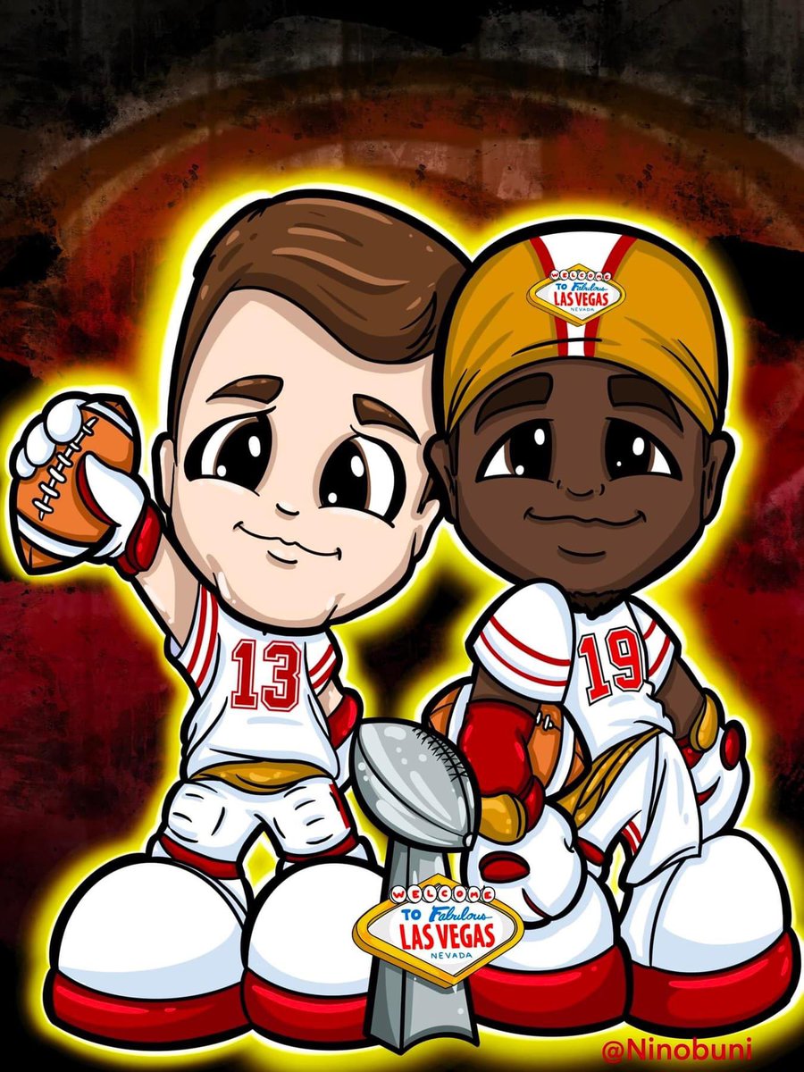 Who’s gonna take the Big game Sunday!!! <a href="/49ers/">San Francisco 49ers</a> <a href="/19problemz/">Deebo</a> <a href="/brockpurdy13/">Brock Purdy</a> <a href="/NFL/">NFL</a> <a href="/SuperBowl/">Super Bowl</a> <a href="/JosephMLombardo/">Governor Joe Lombardo</a> <a href="/MayorSchieve/">Mayor Hillary Schieve</a> <a href="/MOREFOX5/">MORE Las Vegas</a> #artbyninobuni #ninobuniworld #superbowl #lasvegas #repost #follow #forhire