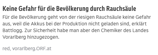 dermikemeier's tweet photo. Hier sehen Sie eine völlig ungefährliche Rauchsäule in ihrer natürlichen Umgebung.
Warum bauen Unternehmen teure Rauch- und Abgasreinigungsanlagen? Warum verwenden Einsatzkräfte Atemschutz nochmal?
https://t.co/1TgpRnRA0T
#Brand #Wolfurt #Feuerwehr #irgendwasmitmedien https://t.co/xmZuvbMrJ5