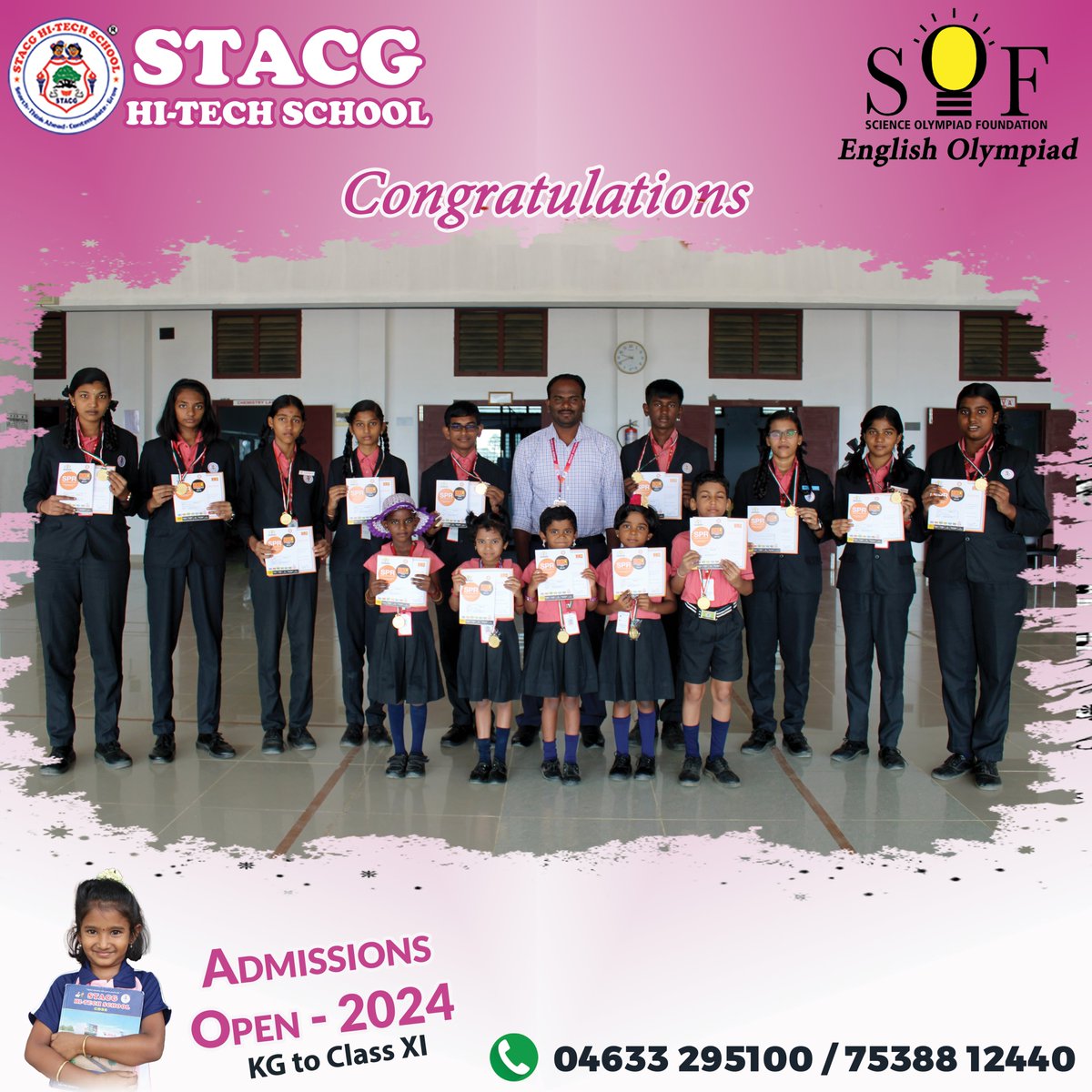 STACG_School's tweet image. Congratulations on Your Outstanding Achievement in the SOF English Olympiad!
#sofolympiad #EnglishOlympiad