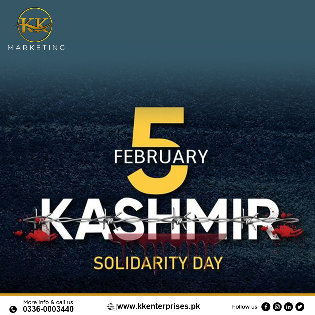 kkpvtltd's tweet photo. Kashmir Day | We stand united, amplifying the voices that demand freedom and respect for human rights. Beyond borders, beyond politics, it's about the fundamental right to choose one's destiny.
.
.
.
#KashmirDay #SolidarityWithKashmir #StandWithKashmir #kkmarketing https://t.co/xMp6ysUjp4