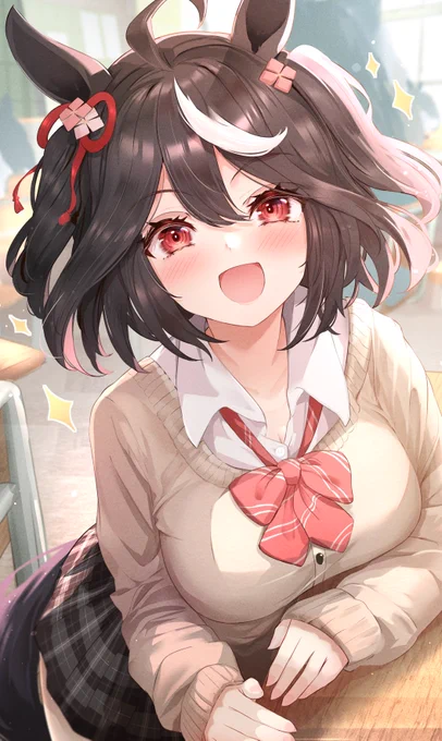 席まで遊びに来るキタちゃん 