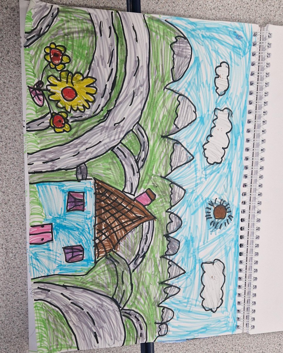 LapagePrimary's tweet photo. In year 1, we have been looking at David Hockney this term! Our learning started with an observation of his work. We then took inspiration from his artwork and practiced sketching some of our own landscape drafts. https://t.co/oFkG58RjSj
