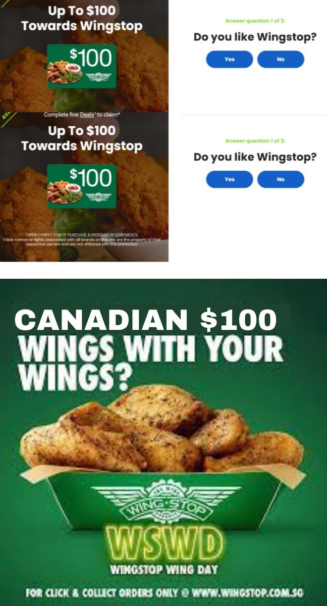 IMRANHA37110908's tweet photo. Flap Your Way to Flavor: Win a $100 Wingstop Canada Gift Card! https://t.co/RFqcldDtNP #wholoveswings #wingstopfanatic #wingchallenge #foodieadventures #canadadayeveryday #treatyourself #winningsmile #canadiangiveaway #weekendvibes #datenightgoals #wingstopcanada #giveaway https://t.co/y2OzTQmx5S