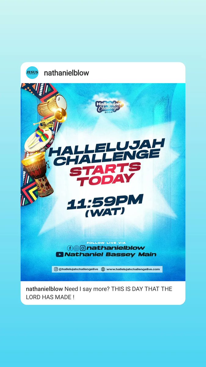TosinofJesus's tweet photo. My #HallelujahChallenge army, it's todayyyyy 💃💃💃💃 https://t.co/scBTwHREa4