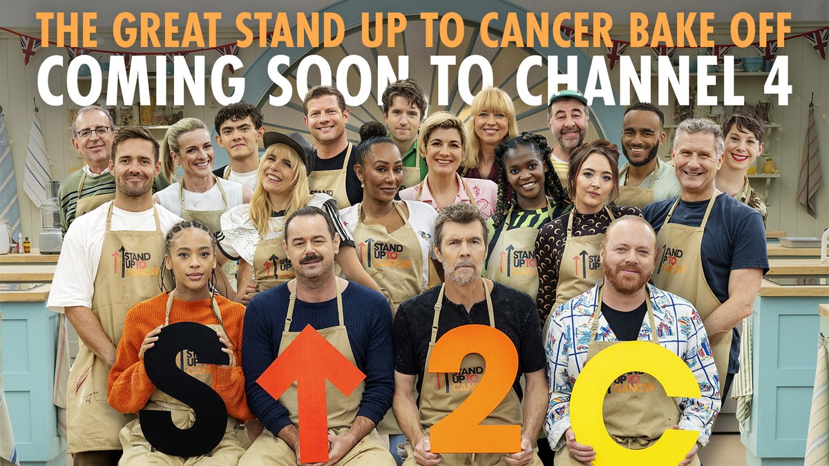 BritishBakeOff's tweet image. Roll up your sleeves for a great cause! Here’s a look at the line-up for The Great Stand Up To Cancer Bake Off 2024. Coming soon to @Channel4. #GBBO