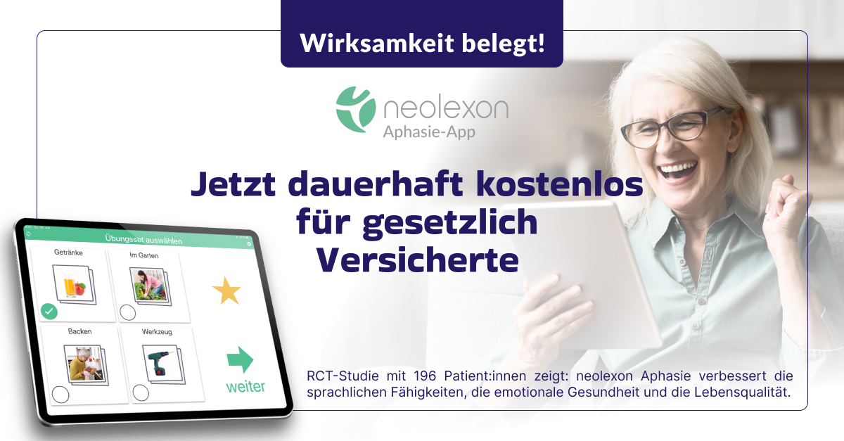 neolexon (@neolexon_apps) on Twitter photo 💥neolexon Aphasie schafft als erste #Logopädie-App die dauerhafte Aufnahme ins #DiGA Verzeichnis! Die Wirksamkeit wurde mit der größten RCT-Therapiestudie bei Menschen mit #Aphasie in Dtl. nachgewiesen
👉neolexon.de/news
<a href="/dbs_ev/">dbs e.V.</a> <a href="/dbl_eV/">Deutscher Bundesverband für Logopädie e.V. (dbl)</a> <a href="/DigitalVersorgt/">Spitzenverband Digitale Gesundheitsversorgung e.V.</a> <a href="/Schlaganfall_Dt/">Schlaganfall-Hilfe</a> 💥neolexon Aphasie schafft als erste #Logopädie-App die dauerhafte Aufnahme ins #DiGA Verzeichnis! Die Wirksamkeit wurde mit der größten RCT-Therapiestudie bei Menschen mit #Aphasie in Dtl. nachgewiesen
👉neolexon.de/news
<a href="/dbs_ev/">dbs e.V.</a> <a href="/dbl_eV/">Deutscher Bundesverband für Logopädie e.V. (dbl)</a> <a href="/DigitalVersorgt/">Spitzenverband Digitale Gesundheitsversorgung e.V.</a> <a href="/Schlaganfall_Dt/">Schlaganfall-Hilfe</a>