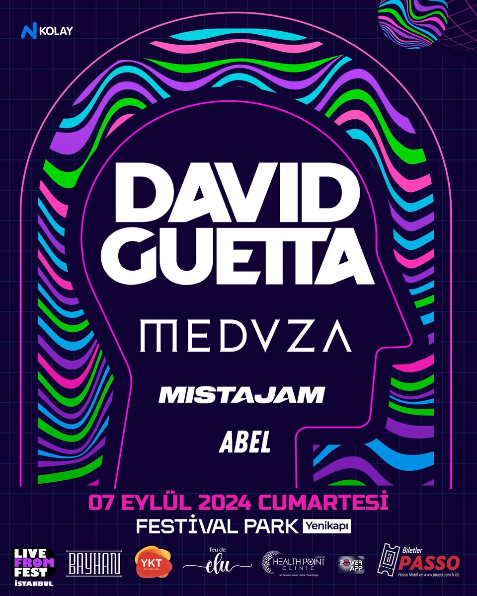 Yılın en büyük festivali “Live From Fest İstanbul”, 7 Eylül Cumartesi Festival Park Yenikapı’da. İndirimli dönem biletleri Passo’da satışta. 🎫 Bilet almak için: passo.com.tr/tr/etkinlik/li… 🎧 David Guetta @davidguetta 🎧 Meduza @meduzamusic 🎧 MistaJam @mistajam 🎧 Abel