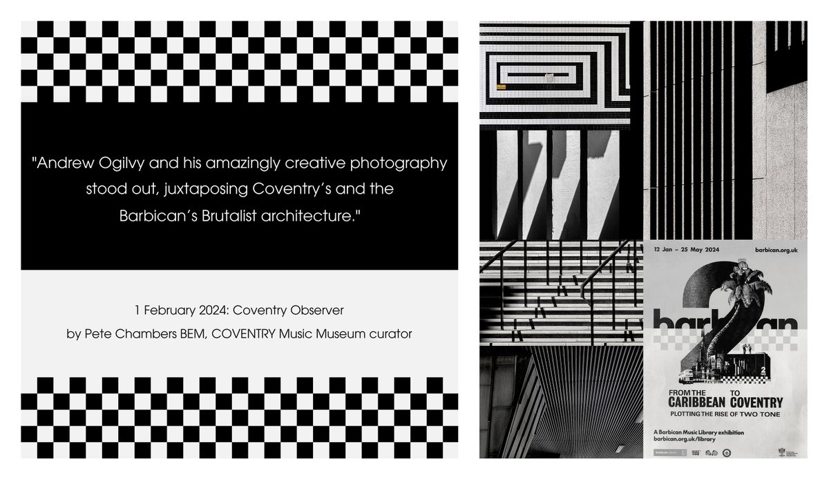 With the @CovMusicM being the Holy Grail of 2Tone memorabilia and knowledge I’m very humbled by curator @PeteChambersCov recent words about my photographs The 📷s are part of the @FromTheCar2Cov exhibition in the @BarbicanMusic at the @BarbicanCentre #BrutalMonday