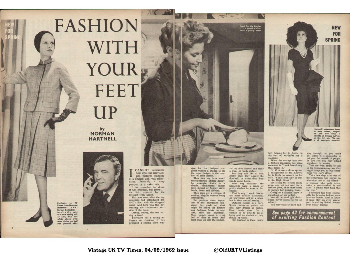 Vintage UK TV Times, 04/02/1962 issue (pages 14 and 15)