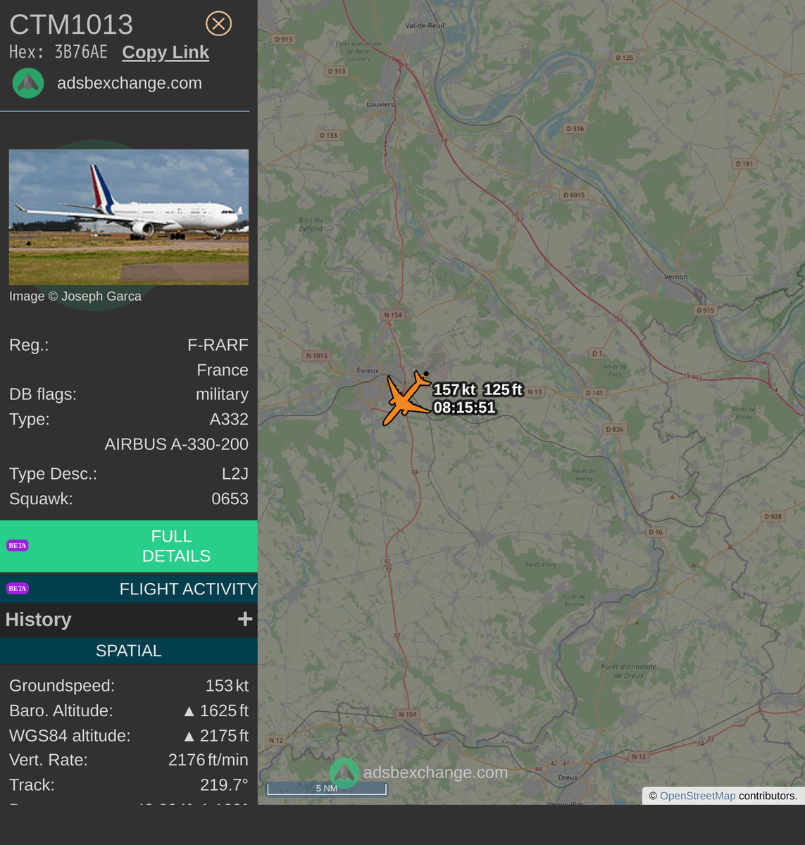 FlottePresident's tweet photo. 🛫 Un Airbus A330-200 🇫🇷 République Française vient de décoller près de Évreux/Fauville, France.
Vol #CTM1013, immatriculation #FRARF.
Suivre le vol : https://t.co/NIcPZJFSDV https://t.co/1QczhfxZ2n