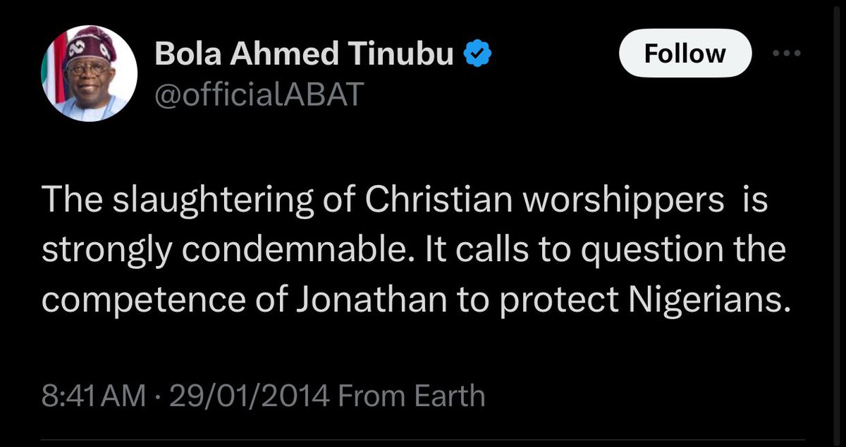 Sports_Doctor2's tweet photo. Bola Ahmed Tinubu was one of Goodluck Jonathan’s greatest critics criticizing his every move in 2014 but now he's President, he's worse and if you speak, you're threatened by DSS.

Una Never Serious 🤡🤡🤡 https://t.co/OktkxUR8V6