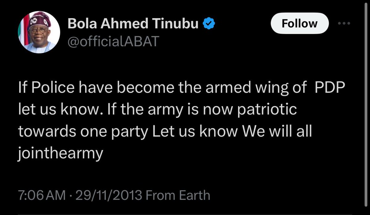 Sports_Doctor2's tweet photo. Bola Ahmed Tinubu was one of Goodluck Jonathan’s greatest critics criticizing his every move in 2014 but now he's President, he's worse and if you speak, you're threatened by DSS.

Una Never Serious 🤡🤡🤡 https://t.co/OktkxUR8V6