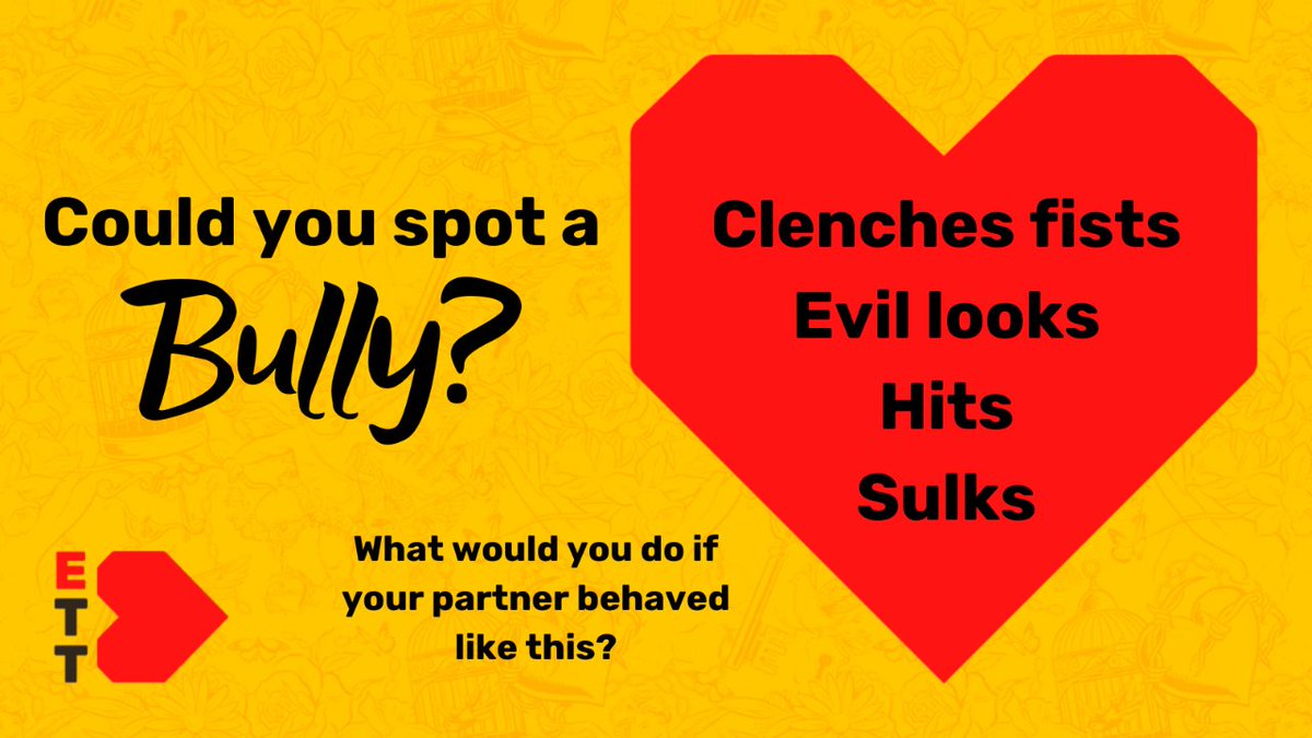 Could you spot a Bully?

It’s important that they are equipped with the tools they need to be able to spot the traits of relationship abuse.

If you're a school, youth or children's centre worker see how our programme can help you: cathypress.co.uk