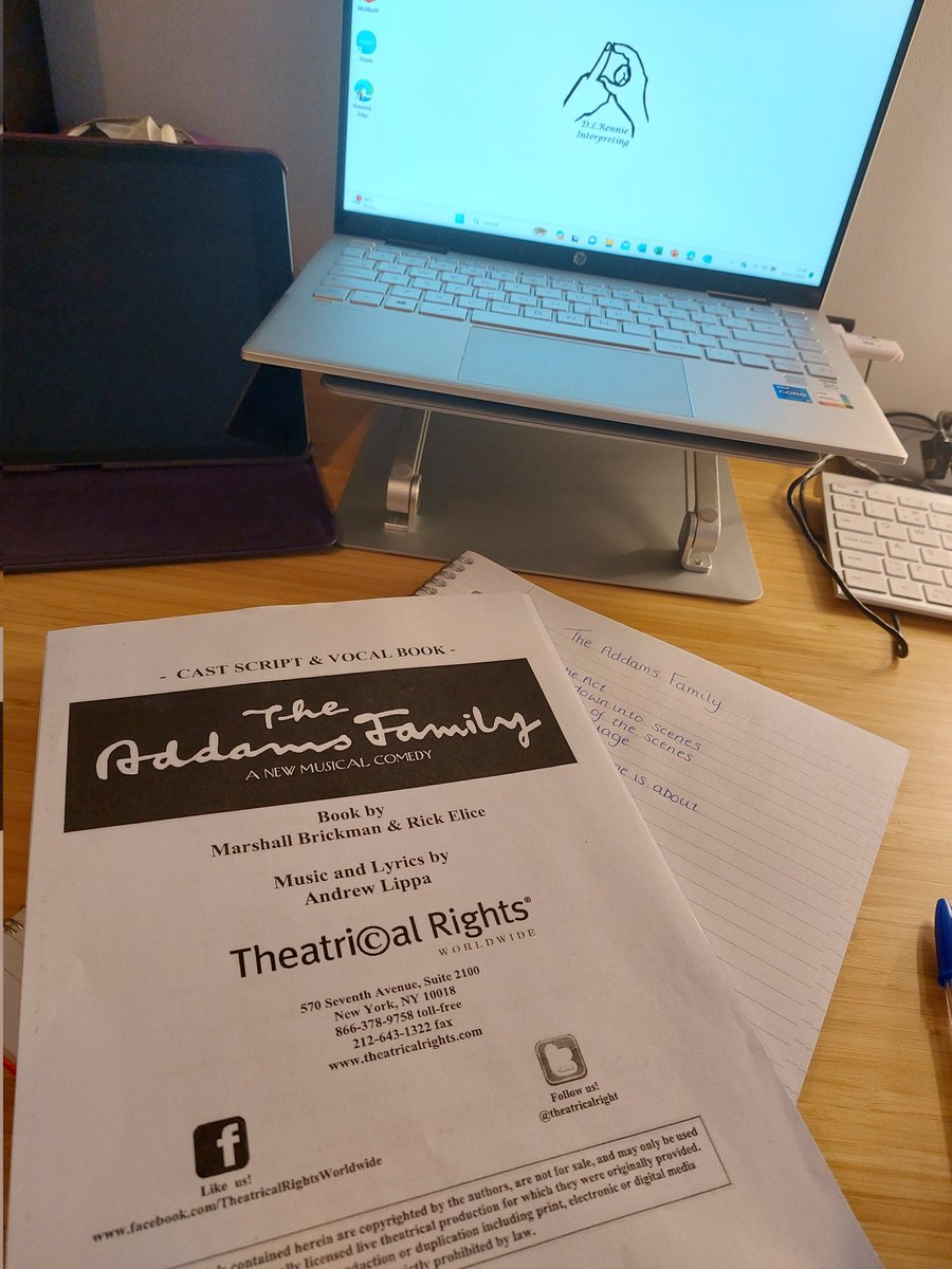 DanielleRennie8's tweet image. The preparation for The Addams Family has started 🖤 10 weeks to go! #BSLinterpreter