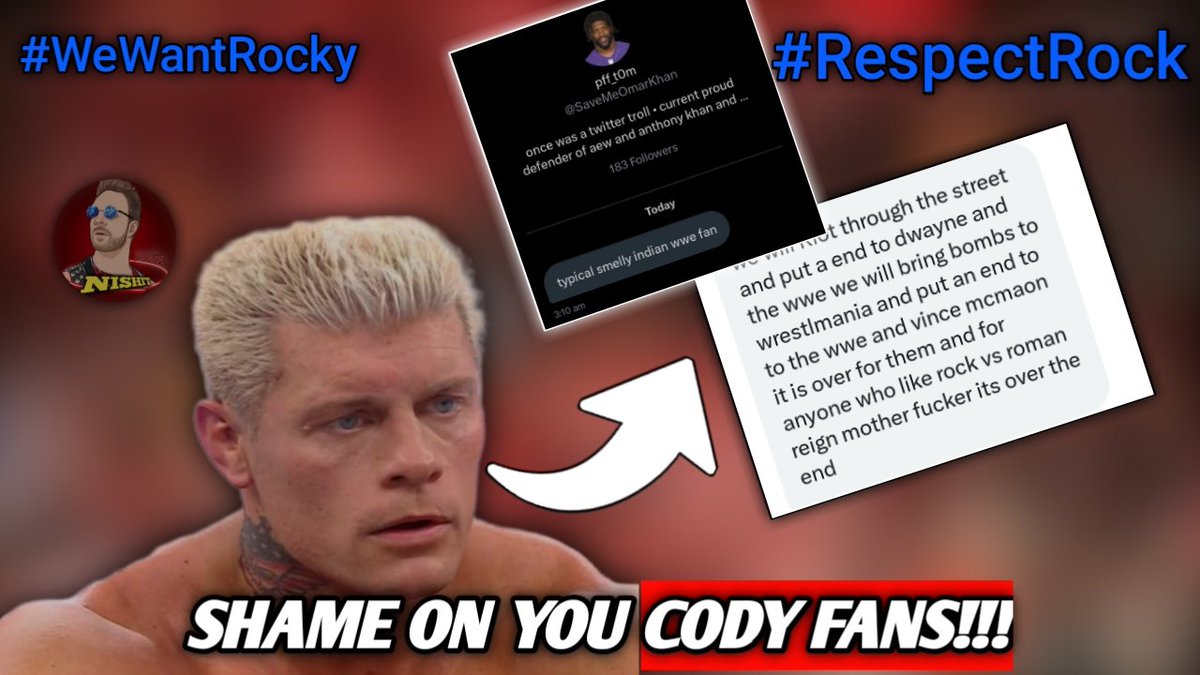 princer88368434's tweet photo. SHAME ON CODY FANS
#ShameOnCodyFans https://t.co/09caiLqQ54