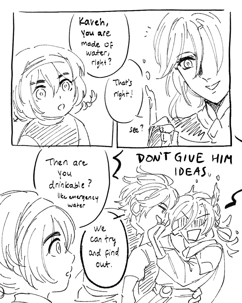 Expansion doodles of @heartslogos ' fic, featuring my oc Suha.

https://t.co/Hpp3mDiUqx

This doodle is for shits and giggles, and Suha didn't actually appear in the fic. Me and hearts just got carried away discussing the fic lmaooo 