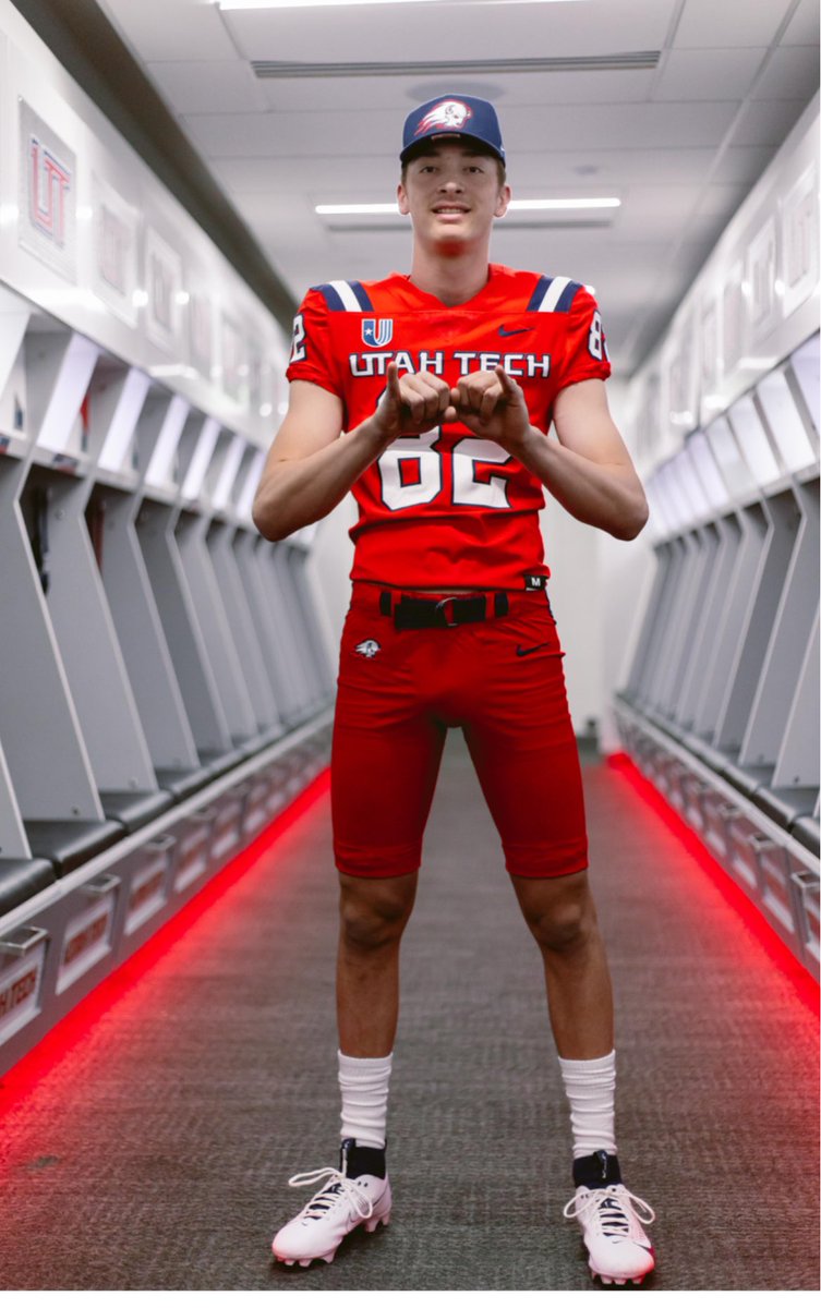 I am officially announcing my commitment, big thanks to Coach Anderson with his amazing staff with the greatest opportunity to furthering my academic and football career at Utah Tech University!! @cowstown @CoachClarkJ @CoachL_Anderson @MitchTulane @UtahTechFB #Trailblazers