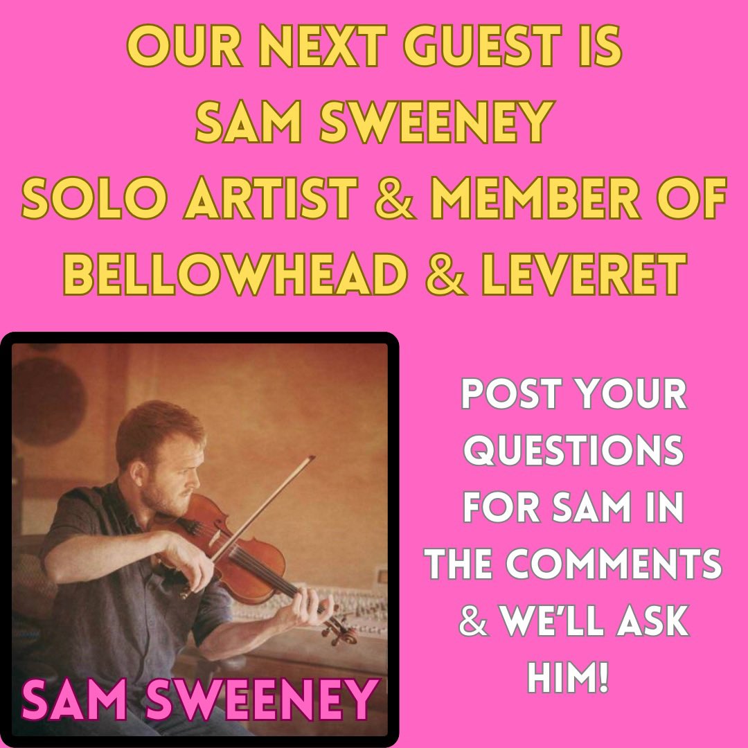 @TheFolkForecast Hi! We’re interviewing the brilliant Sam Sweeney tomorrow for our podcast We wondered if any of your followers might have a question for him? 🧐We’ll put them to him - with a shout out for the questioner of course! 
Please RT! Thanks so much 🎵🎻