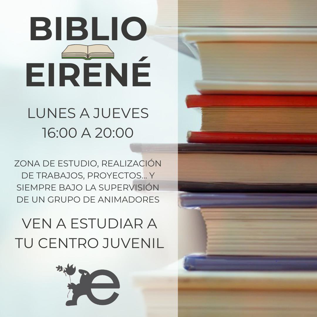 CJ_Eirene's tweet photo. 📣Vuelve la Biblioeirené este curso 23/24! Volcados en el fomento del estudio y convivencia de los chicos y chicas de nuestro Centro Juvenil, volvemos con esta propuesta✏️✍🏽📝 bajo la supervisión de un grupo de animadores de nuestra casa! Quedáis todos invitados, os esperamos!🤩 https://t.co/0S2evGk7u4