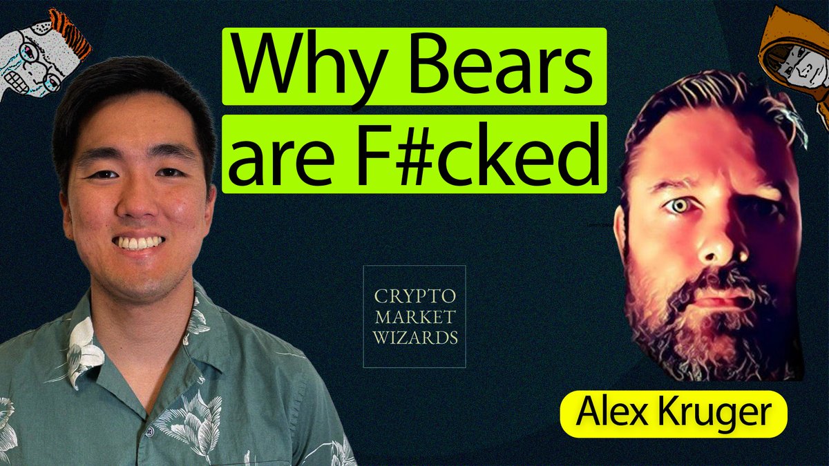 For the next episode of @CryptoMarketWiz, I'll be interviewing @krugermacro to discuss the state of macro, why bears are f*cked, and ETH vs SOL arguments. Let me know if you have any questions!