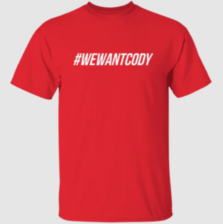 HeyHeyItsConrad's tweet photo. He's our guy. He's THE guy. #WeWantCody 

Grab a shirt 👇 https://t.co/VVCc2r2Fty