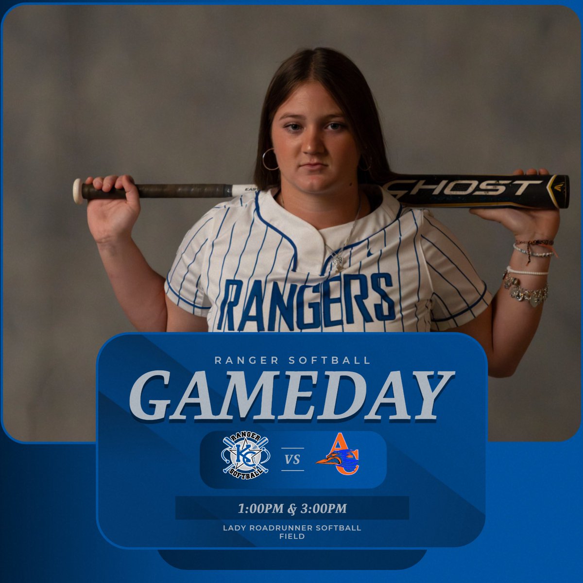 🚨RANGERS GAME DAY🚨 🆚: @ACRunnersSB 🕰️: 1:00PM & 3:00PM 📍: Lufkin, Texas 🎥: tsbnsports.com/kilgore-vs-ang… 📈 web.gc.com/teams/LIg9zpjC…