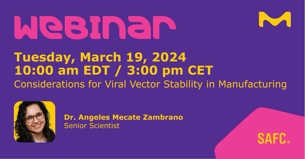 PintelBaer's tweet photo. Join us in discussing crucial steps that significantly influence viral vector yield!  https://t.co/Dml4hSVpy8 https://t.co/wrF6glFsz6