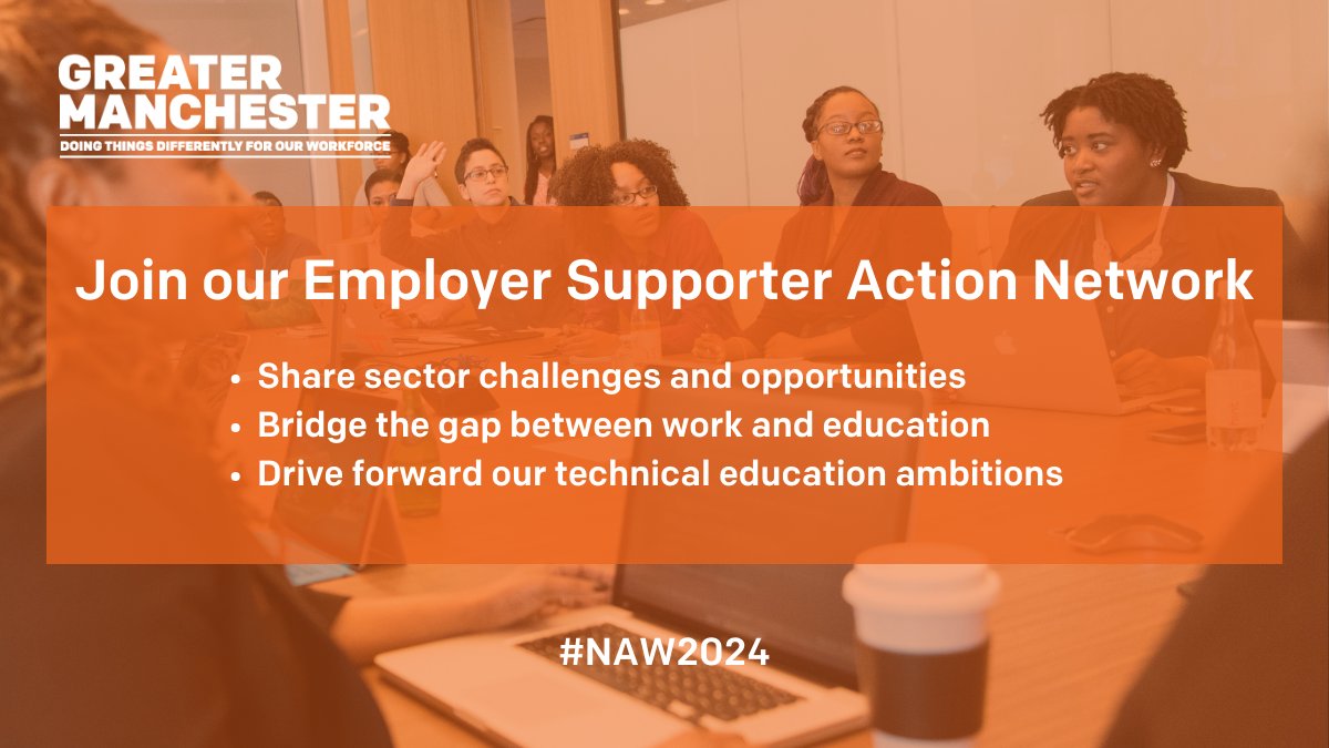 Become a member of our Employer Supporter Action Network! Share your insights &amp; help us bridge the gap between education &amp; the workplace.

We need to understand your challenges to ensure learning opportunities are reflective of local need.  #NAW2024v👉 bit.ly/3SFXwII