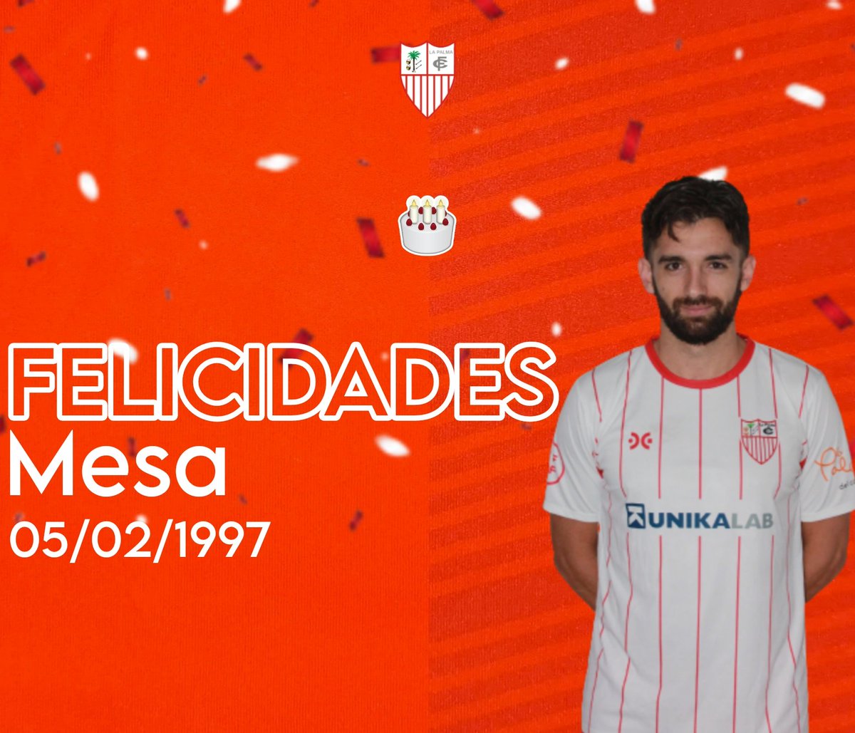 LaPalmaCF's tweet photo. Hoy es el cumpleaños de nuestro central @Antoniomesaa97 
¡¡Felicidades!! https://t.co/dPyYeOEeSN