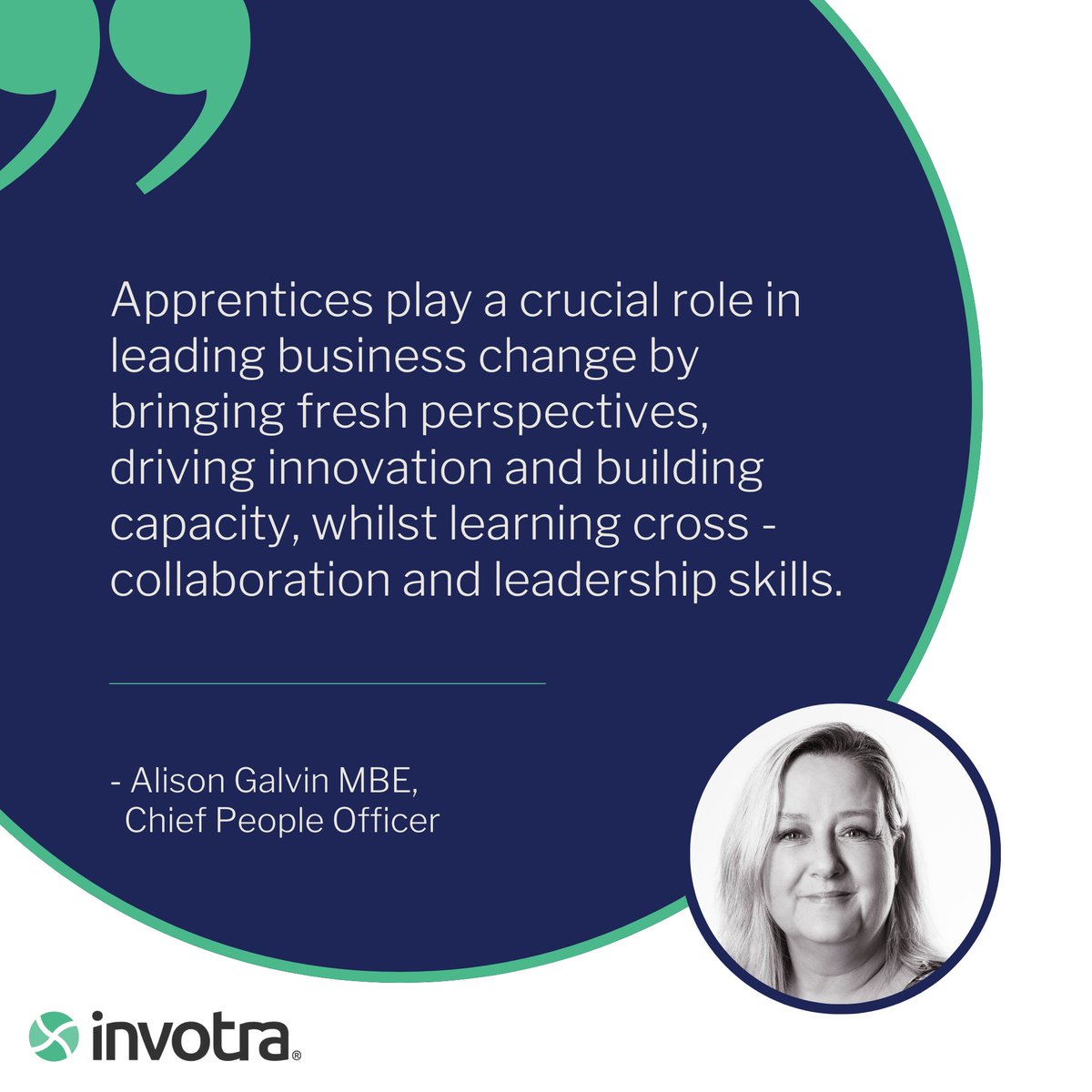 Invotra's tweet photo. It's National Apprenticeship Week!
Our Chief People Officer at INV Group, Alison Galvin MBE, caught up with @pauljohnstevens on the #PJTips podcast to discuss how apprentices help lead business change.
Listen now: https://t.co/je9ZESfiHf
#NationalApprenticshipWeek #NAW2024 https://t.co/79qo5XIiy7
