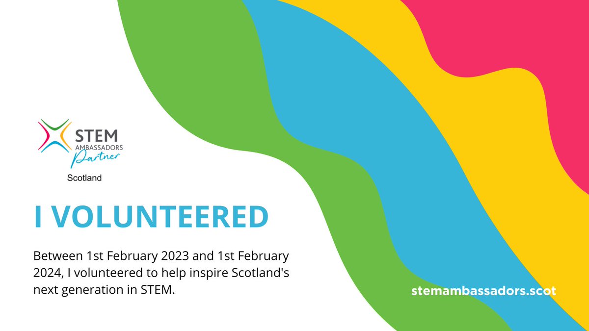 So proud to be a STEM Ambassador! 
A particular highlight this year was mentoring youngsters from disadvantaged backgrounds to help them understand everything about university and their UCAS applications.
<a href="/ScotSTEMAmb/">STEM Ambassadors in Scotland</a> #SAISWeek2024