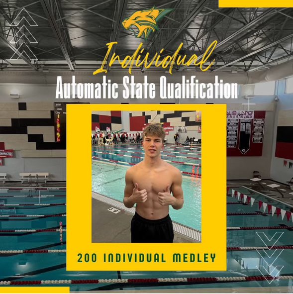 theno08240's tweet image. Happy to announce that in my winter sport I was able to qualify for state in the following events: 50 free, 100 fly, 100 breast, the 200IM as well as 3 relays #swimmer #state