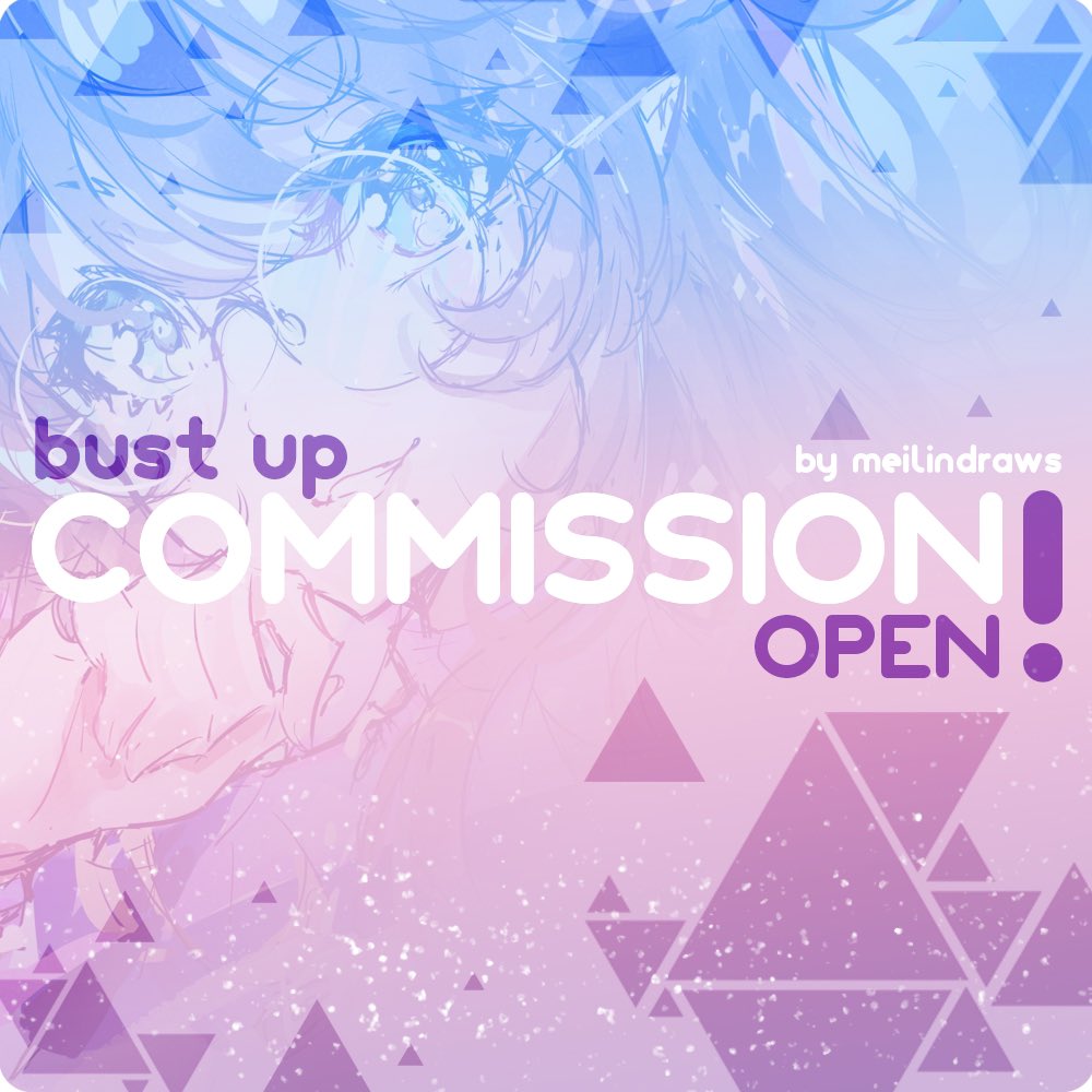 meilindraws's tweet photo. My #commissions are open now! ✨☺️

Order here:
Bustup commissions: https://t.co/pf8ZWUCVOe
Emote commissions: https://t.co/h2VxOlZ0kx

If you have any questions, please let me know! ✨ https://t.co/ghArJSALmr