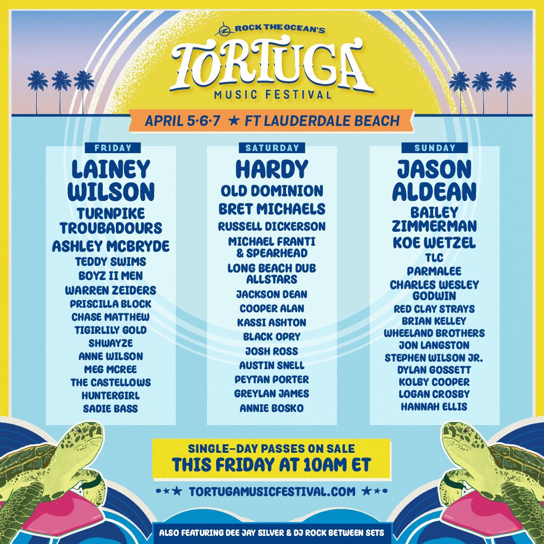Tortuga Music Festival lineup