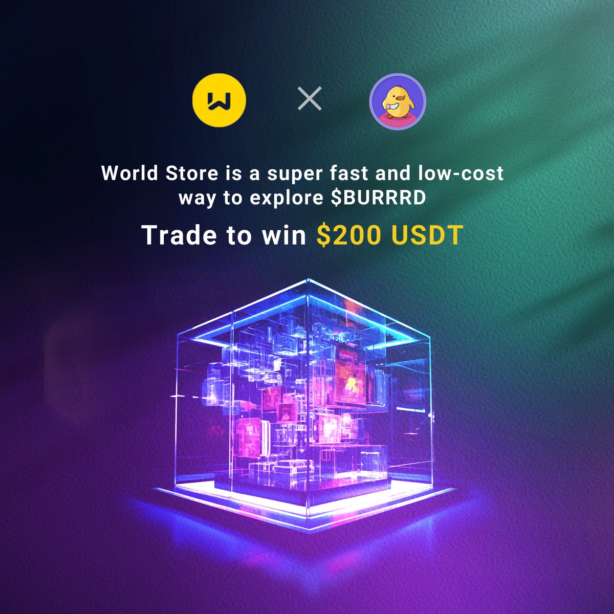 Featuring our partner <a href="/BURRRD/">BURRRD</a> World Store Token Airdrop Carnival!

⚡️ Super fast and low-cost way to explore $BURRRD at World Store

🌟 Trade at World Store to Win $200

Join Now: galxe.com/MirrorWorld/ca…

#WorldStore #Solana #SolanaAirdrop