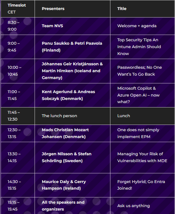 It is soon time for the 5th edition of Nordic Virtual Summit - Register now for free! A great session lineup! nordicvirtualsummit.com