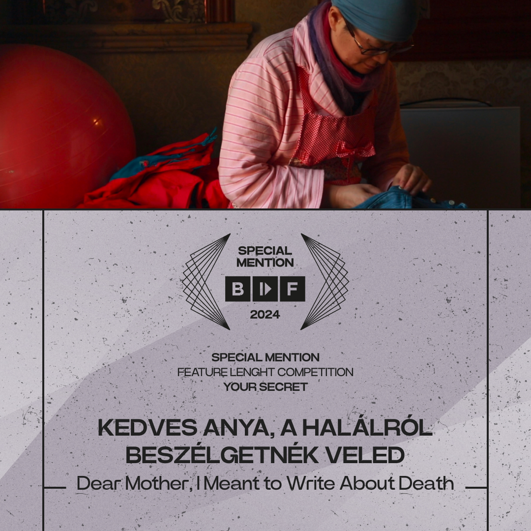 Congratulations! / Gratulálunk a díjazott filmek alkotóinak!
🏆 A te titkod / Your Secret
MAIN AWARD / FŐDÍJ: Knit’s island / A túlélő sziget
SPECIAL MENTION / KÜLÖNDÍJ: Dear Mother, I Meant to Write About Death / Kedves anya, a halálról beszélgetnék veled