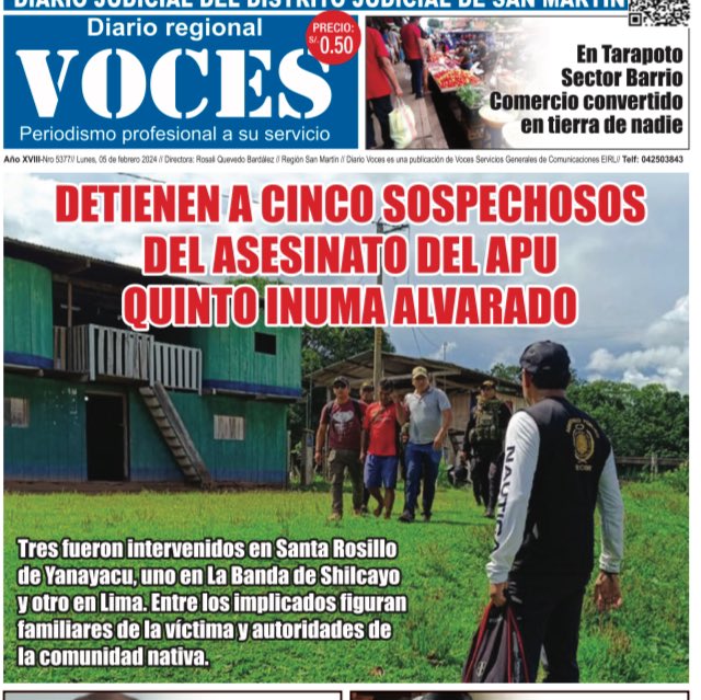 marianocastro's tweet photo. #QuintoInuma
#SantaRosilloDeYanayacu
Detienen a presuntos responsables de asesinato de #DefensorAmbiental. Teniente gobernador estaría involucrado. https://t.co/M5FBgxcahy
