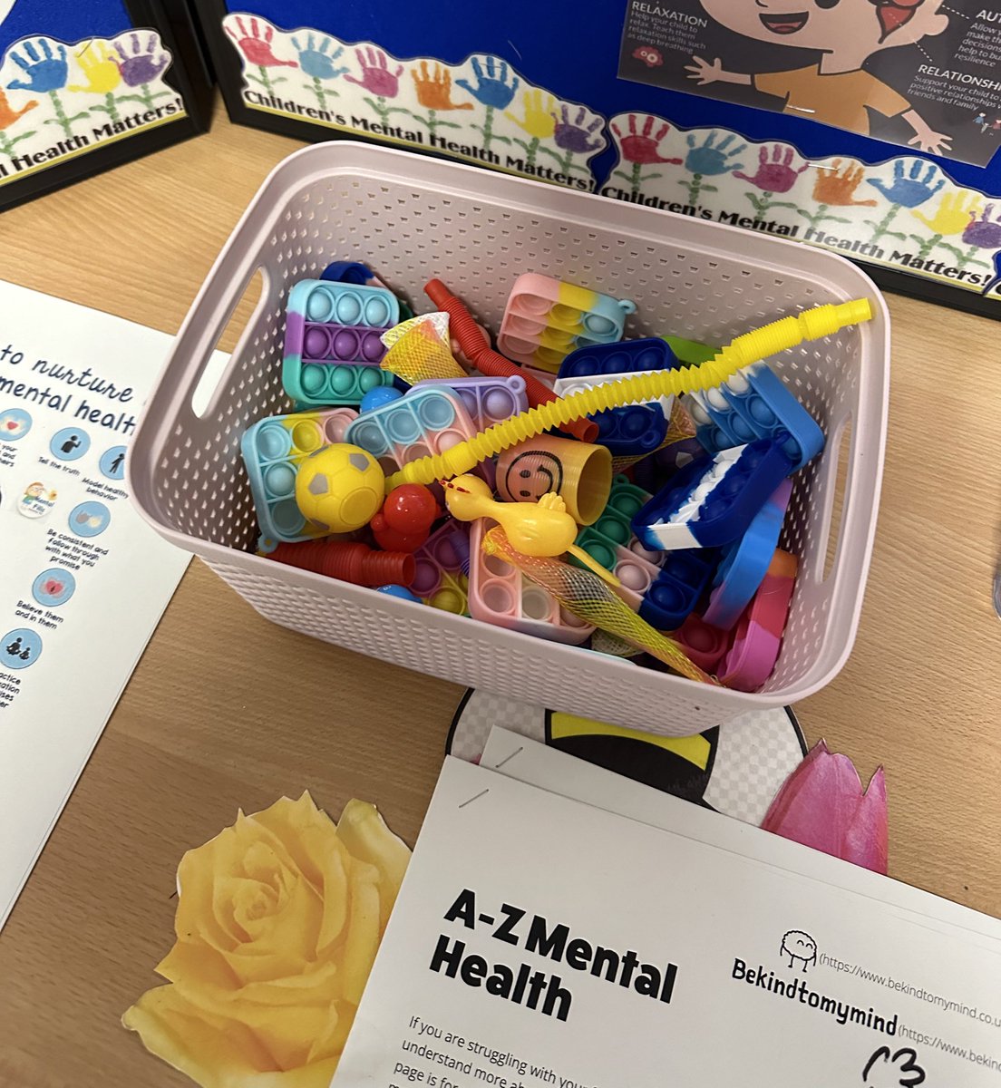 ✨Children’s Mental Health Week✨
5 to 11 February 2024

Our amazing HCA’s put this display together in our Urgent Care Centre to help spread awareness💖

(the fidget toys are my fave)

#GMMH
#ChildrensMentalHealthWeek
#CAMHS