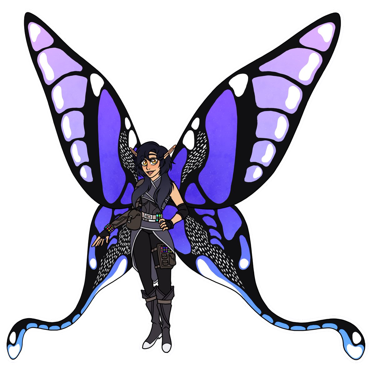 RatRatMoreRats's tweet photo. My BF's cute fairy alchemist artificer, Oregano!
Cousin to both Neri and Ori, she loves helping out people with her potions and gives her cousins some real nice hair care with all the stuff she makes!
#DnD #DnDcharacter #dndart https://t.co/S5QTbhq0bE