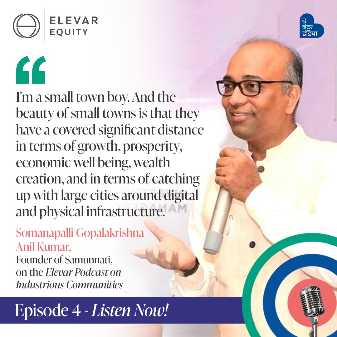 Born in Kolar and brought up in cities like Bellary &amp; Anantapur, Somanapalli Gopalakrishna Anil Kumar calls himself a small-town boy. 

Listen to the podcast here: bit.ly/425Q1hv  

<a href="/sidin/">Sidin</a> <a href="/elevarequity/">Elevar Equity</a> 

#ElevarPodcastOnIndustriousCommunities #EPICpodcast #EPIC #podcast