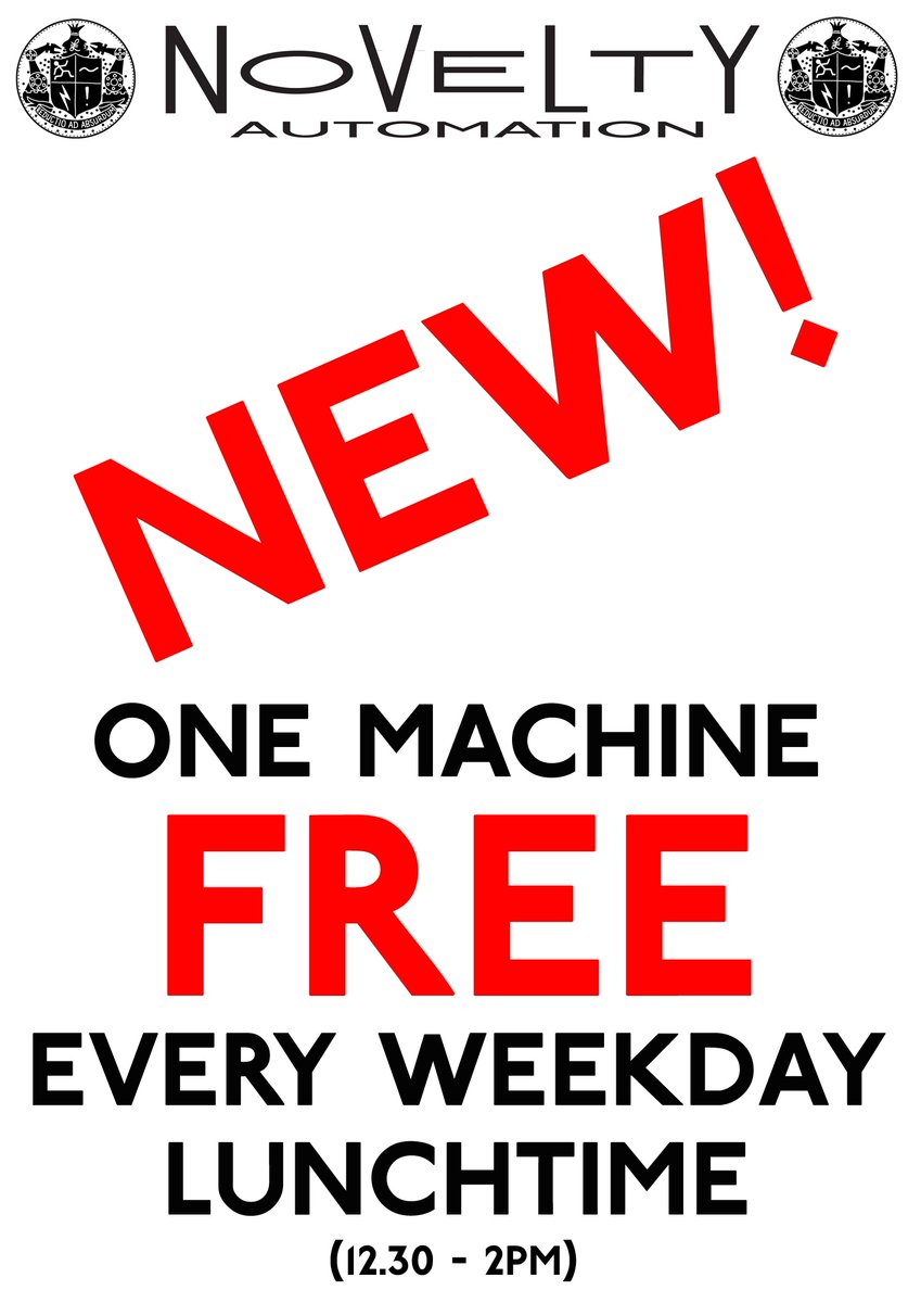 This Tuesday at Novelty Automation lunchtime. Try playing it for free!