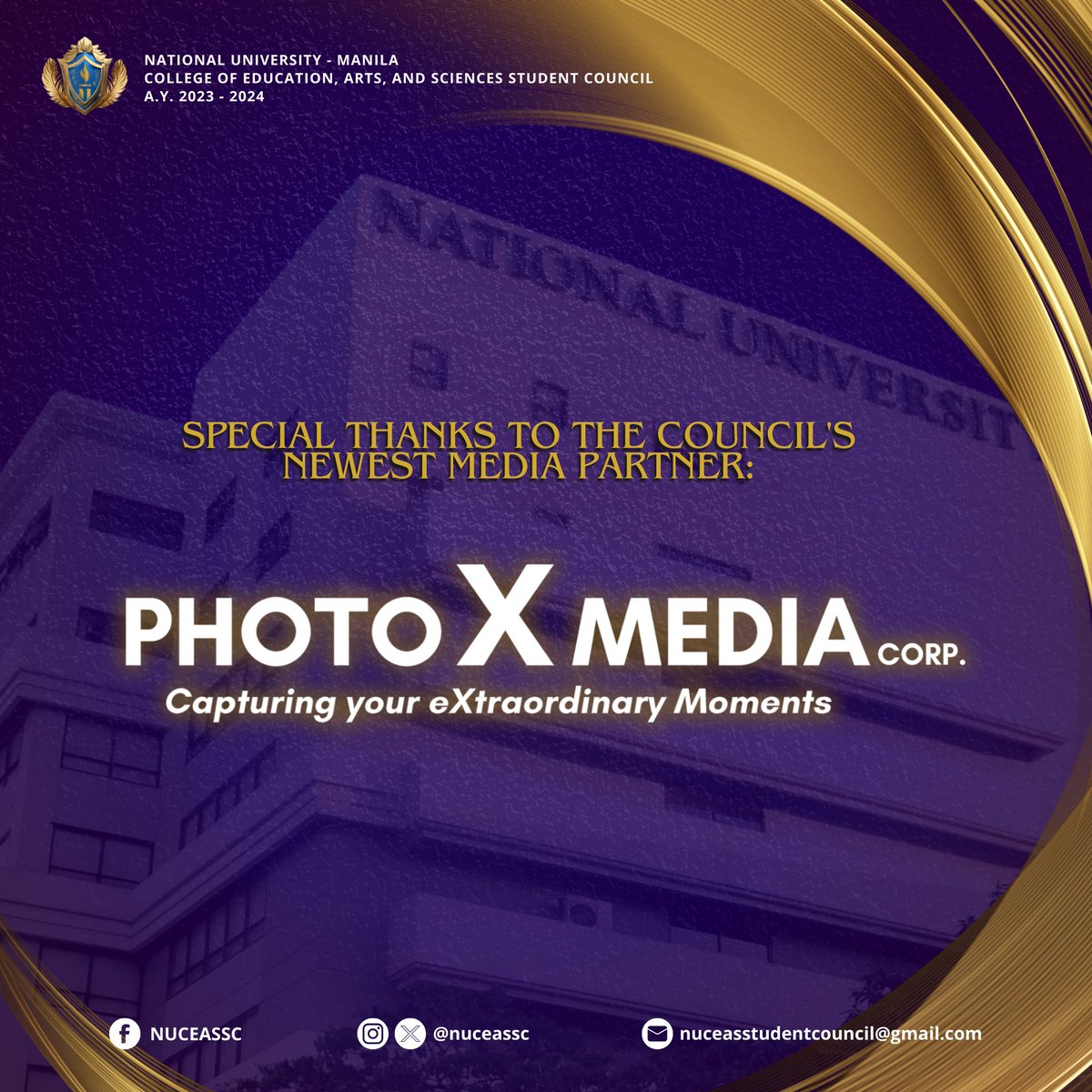 nuceassc's tweet photo. Snap, Share, Cherish, REPEAT! 

CEASSC is pleased to announce its remarkable collaboration with PhotoXMedia!

#CEASSCPhotoXMedia
#CEASSC20232024
#CommittedtoExcellence
#AimingforSuccess

Read more at:
https://t.co/m8u8DIZSJc https://t.co/v3RROD7cSH