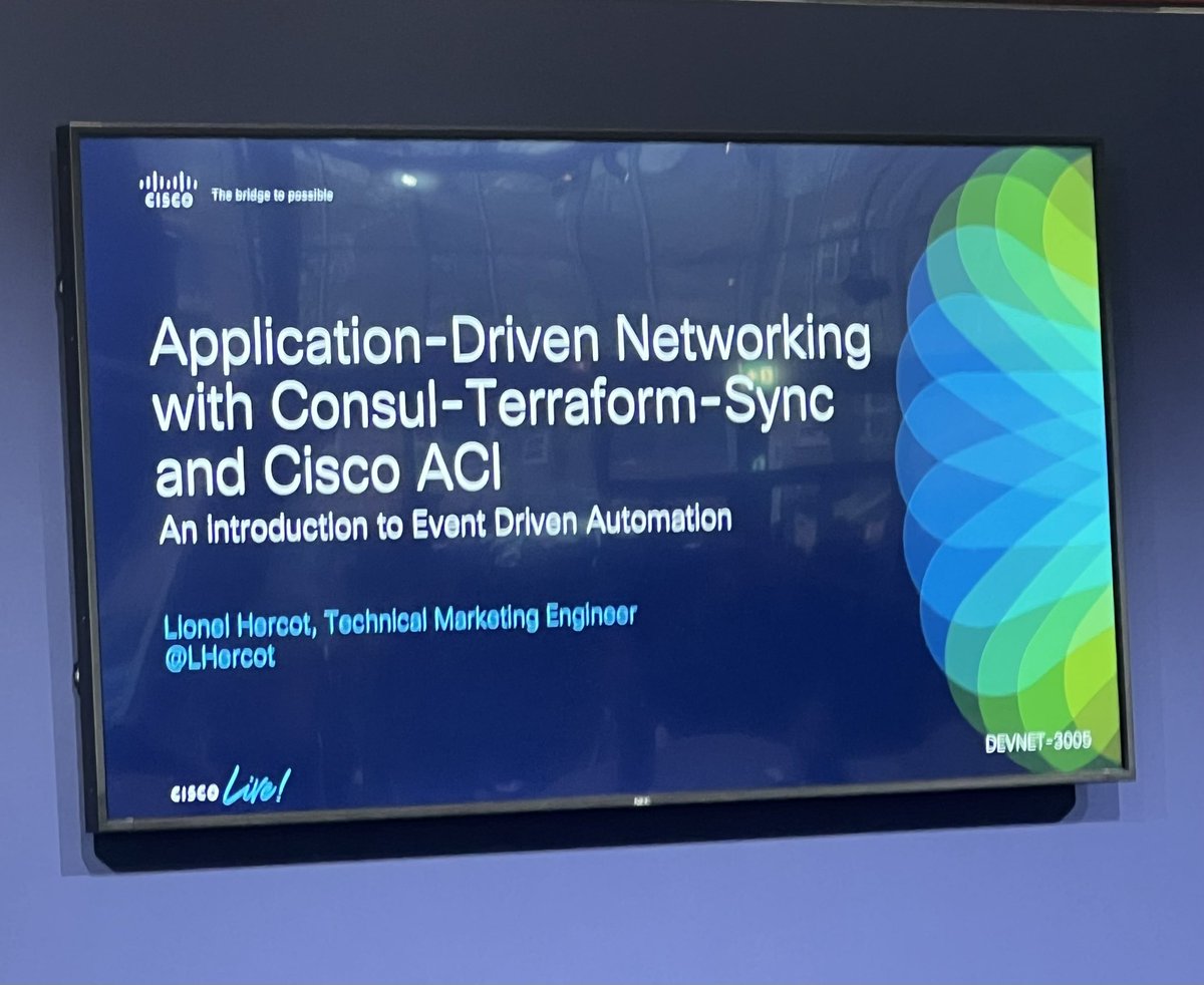 Next session!!!! Getting my steps in today dashing between sessions ! #CiscoLiveEMEA #DevNet