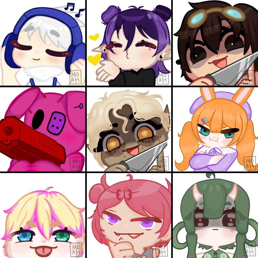 MoahTheLittle's tweet photo. Primeira leva de emotes pronta!!
9 já foram, faltam mais 54...

@guedes29287 
@Bunfabee
@Dallbitos 
@Glith_just 
@lyn_charo
@KaitoJairoii 
@Samu_spike
@Nikpoa_1999 
@yori_cho https://t.co/EmqY0pogrs