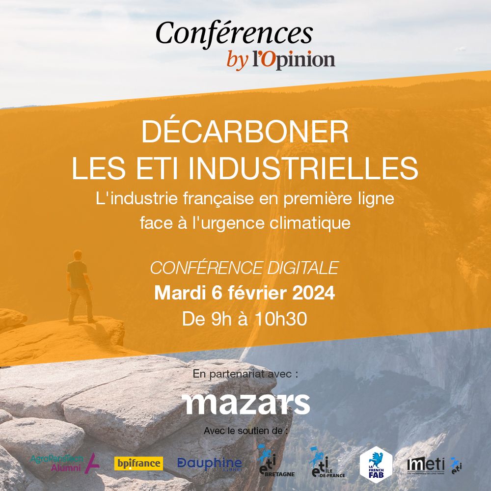 📢[J-1] La conférence pour mieux comprendre les enjeux de la décarbonation des ETI industrielles, c'est demain ! 💡RDV demain 9h avec notre chaire etilab de recherche et d’enseignement dédiée aux ETI @Mines_Paris pour un état des lieux. 👉Inscriptions : urlz.fr/piq0