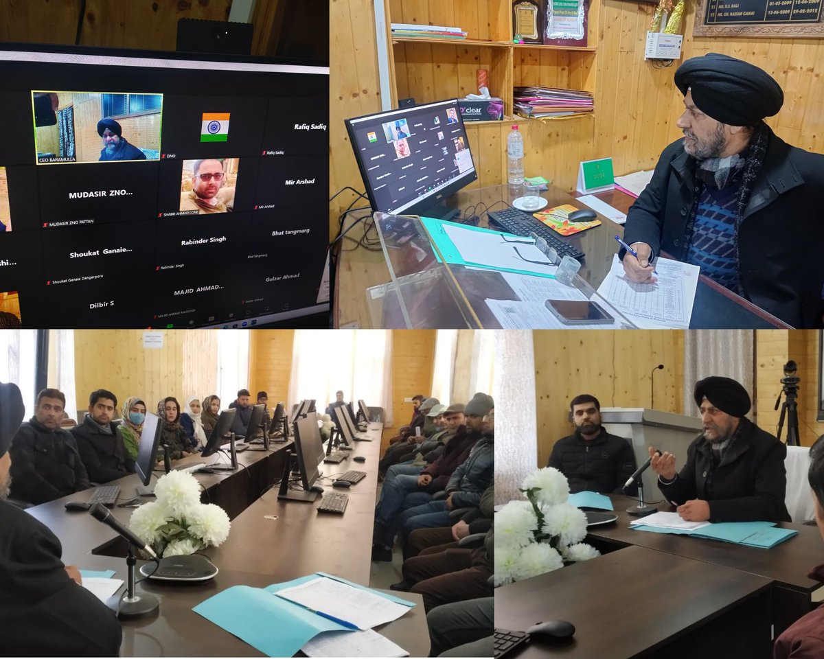 BaramullaCeo's tweet photo. Engaged wd subject experts @ #TIC today to shape lecture roaster recordings as per syllabus.Also,held virtual meeting on mapping Out of School Children &amp; monitoring teaching activities in #STCs &amp; #ULLAS SCKs. Emphasized the need for heightened vigor in our efforts @SchoolEdujkut https://t.co/QA0CDqbczO
