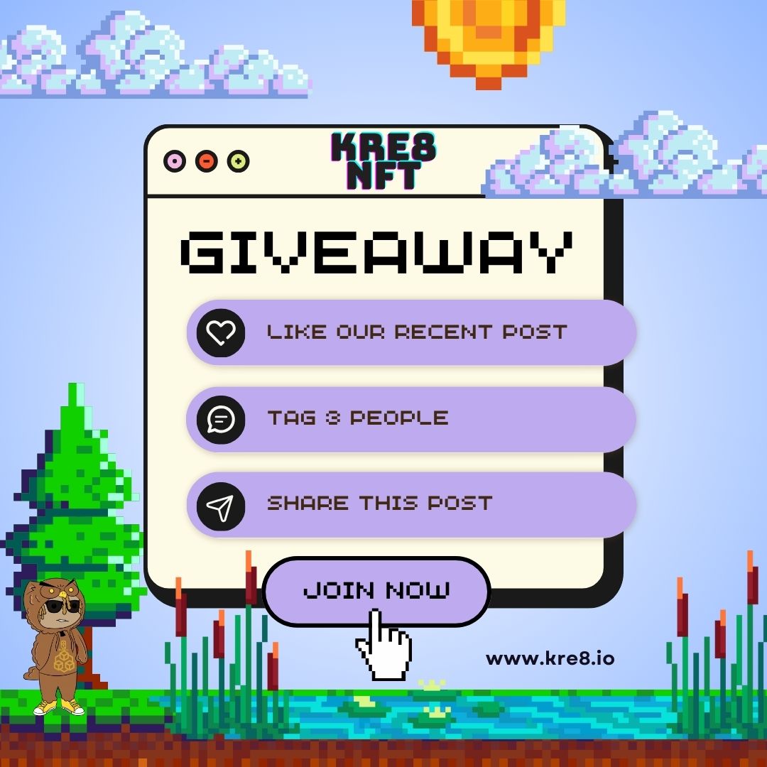 8RealEstate2_0's tweet photo. Unlock the future with KRE8!  We're giving away a one-of-a-kind NFT, granting access to exclusive experiences you never imagined. Enter now and unlock your chance to win! #KRE8NFTGiveaway #MysteryPrize https://t.co/Sdfp3tJAXJ